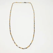 İnce Model Altın ve Gümüş Renk Erkek Zincir - 5