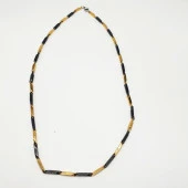 Siyah ve Altın Renk Erkek Zincir - 5