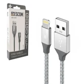 ESCOM GOGOMET Şarj Kablosu İphone 2.0A 1 Metre Örgülü - 1