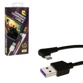 POWERWAY GM-7 Oyuncu Şarj Kablosu İphone Siyah 1 Metre Örgülü - 1