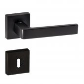 Doğanlar Karma Lüx Kare Rozetli Kapı Kolu Mat Siyah Oda - 2