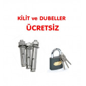 Otopark Bariyeri Oto Park Demiri Kilitli Yatar Bariyer (2 ADET) Sarı thumbnail 2