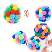 Renkli Ponpon Top Kedi Oyuncagı 7cm - 2