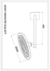 GPD Ankastre Duş Başlığı ADS07 thumbnail 2