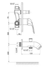 GPD Tam Ankastre Banyo Bataryası Adrio MTA120 - 2