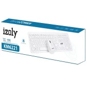 İzoly KM-6221 Beyaz Kablosuz 2.4 GHz Q Klavye & Mouse Set - 2