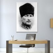 DECOBRITISH Çerçevelet Karakalem Atatürk Portresi 35 x 50 cm-2 - 1