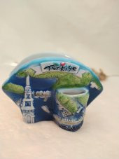 Hdmarketim Otantik Seramik Peçetelik Kürdanlık Antalya Temalı El İşi Boyama - 1