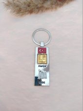 Hdmarketim Türk Bayraklı Alanya Side Yazılı Metal Anahtarlık thumbnail 1