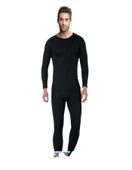 Tutku Erkek Kışlık İnterlok Pamuk'lu Alt Üst İçlik Set  - 1 Set  Siyah XXL - XXXL - 2
