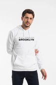 Süperlife Erkek Kapşonlu Rahat Kalıp İnce Wıllamsburg Brooklyn Baskılı Swetashırt spr24sw123 - 10