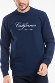 Süperlife Erkek Bisiklet Yaka Regular Kalıp İnce Californıa  Baskılı Sweatshırt SPR24SW125 - 6