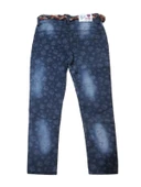 Pıtırık P01197 Çocuk Kız Çiçekli Baskılı Kot Pantolon thumbnail 2