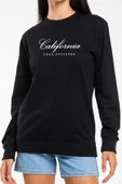 Kadın Bisiklet Yaka Regular Kalıp İnce Californıa  Baskılı Sweatshırt SPR24SWK125 thumbnail 2