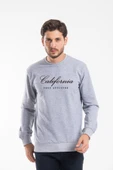 Süperlife Erkek Bisiklet Yaka Regular Kalıp İnce Californıa  Baskılı Sweatshırt SPR24SW125 - 7