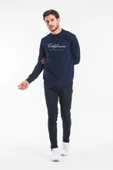 Süperlife Erkek Bisiklet Yaka Regular Kalıp İnce Californıa  Baskılı Sweatshırt SPR24SW125 - 4