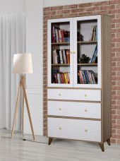 Chic Life Capella Cam Kapaklı Kitaplık - 1