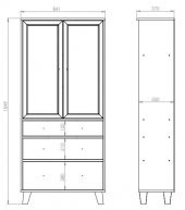 Chic Life Capella Cam Kapaklı Kitaplık - 4