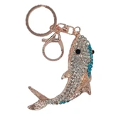 Kristal Taşlı Mavi Köpekbalığı Anahtarlık No.2 thumbnail 2
