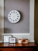 Galaxy 221-G-1 Serisi Eskitme Metal Görünümlü Sessiz Akar Modern Duvar Saati 30 cm thumbnail 4