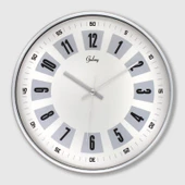 Galaxy 221-G-1 Serisi Eskitme Metal Görünümlü Sessiz Akar Modern Duvar Saati 30 cm thumbnail 1