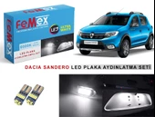 Dacia Sandero LED Plaka Aydınlatma Ampul Seti FEMEX Parlak Beyaz - 1