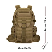 Protector Plus 50L Su Geçirmez Outdoor Sırt Çantası Sportif Haki thumbnail 4