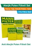 Mercedes C220 CDI OM646 W204 MANN Filtre Bakım Seti 2008-2009 Hava+Yağ+Yakıt+A.Alerjik Polen - 1