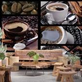 Kahveli Cafe Duvar Kağıdı Baskı thumbnail 1