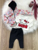 Baskılı 3 Lü Kız Bebek Takımı 6/24 Ay - 1