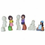 Boyanabilir Polyester Poliüretan Ham Obje 3 Kız Biblo Set - 1