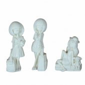 Boyanabilir Polyester Poliüretan Ham Obje 3 Kız Biblo Set - 2