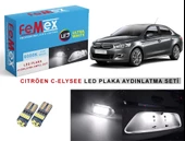 Citroen C-Elysee Plaka Aydınlatma Ampul Seti FEMEX Parlak Beyaz - 1