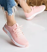 infinite8 Unisex Ortopedik, Triko Spor Ayakkabı Koşu Ve Yürüyüş Ayakkabısı Sneaker Pudra thumbnail 3