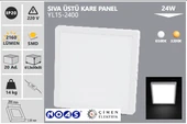 NOAS YL15 2400 Sıva Üstü Kare 24W Led Spot 6500k Beyaz - 1