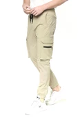 Erkek Paraşüt Kumaş Kargo Cepli Paçası Lastikli Spor Jogger Pantolon - 12
