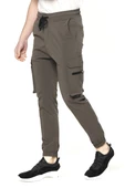 Erkek Paraşüt Kumaş Kargo Cepli Paçası Lastikli Spor Jogger Pantolon - 11