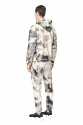 Erkek Batik Kapüşonlu Kanguru Cepli Uzun Kollu Pamuklu Sweatshirt - 5
