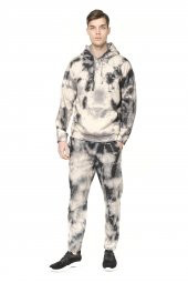 Erkek Batik Kapüşonlu Kanguru Cepli Uzun Kollu Pamuklu Sweatshirt - 6