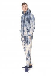 Erkek Batik Kapüşonlu Kanguru Cepli Uzun Kollu Pamuklu Sweatshirt - 8