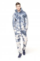 Erkek Batik Kapüşonlu Kanguru Cepli Uzun Kollu Pamuklu Sweatshirt - 11