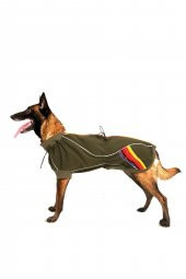 Doxy Büyük Irk Su Geçirmez Fermuarlı Köpek Montu  Lacivert 45 Cm - 1