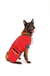 Doxy Büyük Irk Su Geçirmez Fermuarlı Köpek Montu  Lacivert 45 Cm - 12