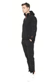 Erkek Paraşüt Kumaş Yarım Fermuarlı Kapüşonlu Kolları Çıtçıtlı Kanguru Cepli İnce Baharlık Sweatshirt - 8