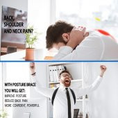 Unisex Standart Beden Dik Duruş Korsesi (Siyah) - 2