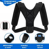 Unisex Standart Beden Dik Duruş Korsesi (Siyah) - 6