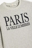 Koton Erkek Çocuk Sweatshirt Paris Baskılı Bisiklet Yaka Uzun Kollu Şardonlu - 3