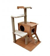 Orj Çok Katlı Minderli Tırmalamalı Kedi Yuvası Large 6 - 1