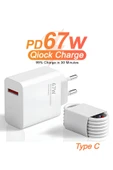 67W Hızlı Şarj Adaptörü – USB 3.0 Çıkışlı Hızlı Şarj Aleti + Type-C Kablo ile Şarj Cihazı - 1
