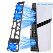 Hepu TP5-3538S PS5 Slim Disk Slim Dijital Konsolu İçin Soğutma Fanı Termometreli - 1